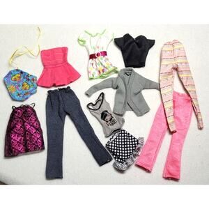 Barbie Size Clone Clothing Lot Modern Casual Pants Tops Cardigan Skirt 1:6 Scale